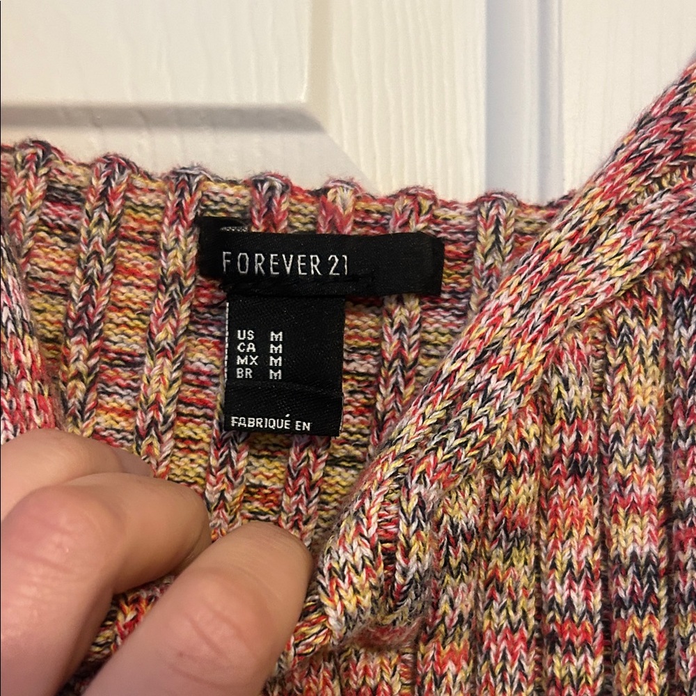 Forever 21 Multicolor Ribbed Sweetheart Crop Tank - Picture 2 of 2